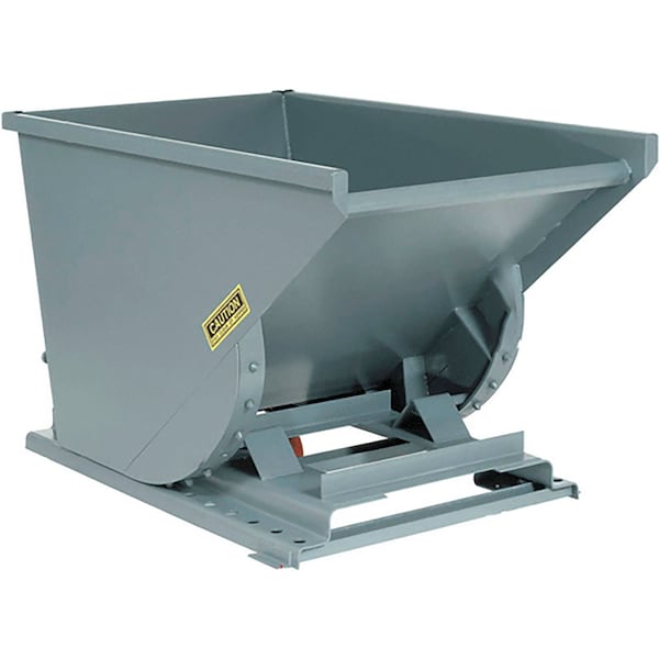 Global Industrial Medium-Duty Self Dumping Forklift Hopper, 1 Cu. Yd., 4000 Lbs, Gray 238416GY - main
